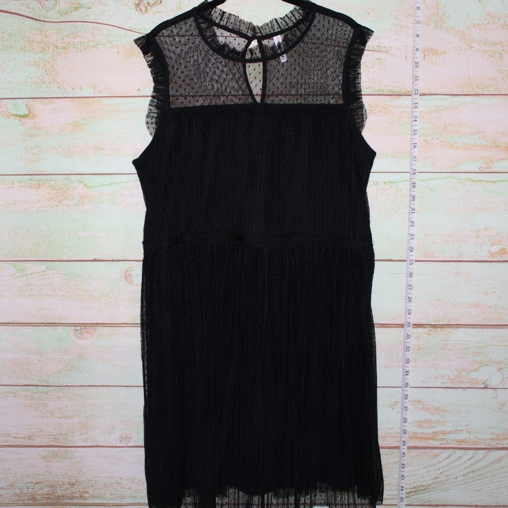 NWT Xhilaration Black Dress, Sheer, Keyhole, XXL